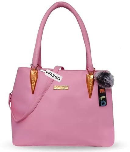 “Fargo Women’s PU leather handbags Shoulder Bag For Women (Pink)”.
