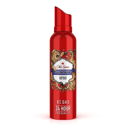 “Old Spice Lionpride No Gas 24 hour Long Lasting Freshness Deodorant Perfume Body Spray For Men”.