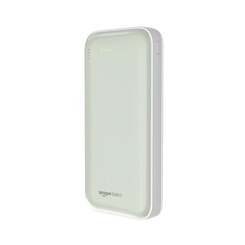 Amazon Basics 20000 mAh 22.5W Ultra Fast Charging Power Bank | Type C Power Delivery (Input & Output) | Quick Charge | Two-Way Fast Charging (Lime)