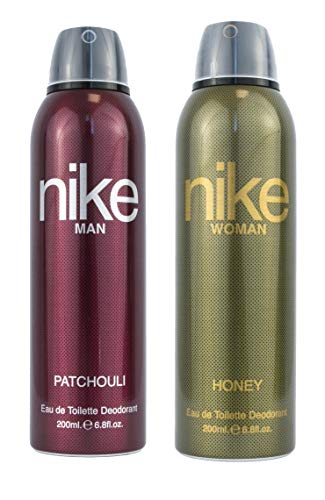 Nike Unisex Patchouli Man + Honey Woman Deodorant Spray – Pack of 2 (200ml Each)