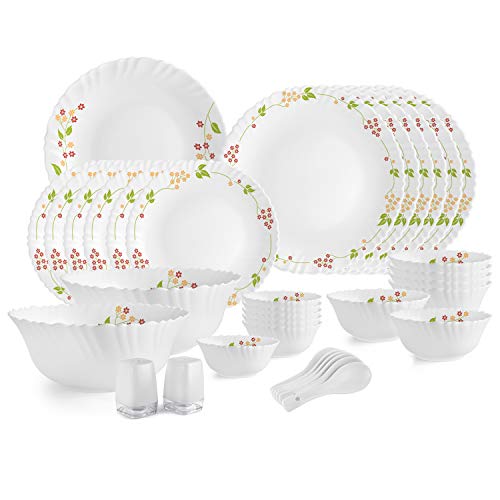 Cello Opalware Dazzle Series Secret Garden Dinner Set, 35 Units