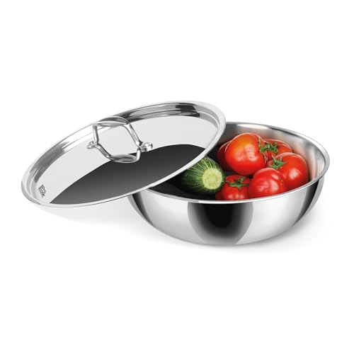 Milton Pro cook Tri-Ply Stainless Steel Tasla with Lid