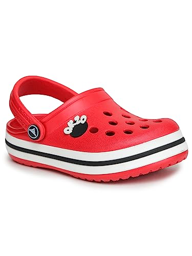ABROS Kid’s AZCK0801 AKZO Clogs -Red -10UK