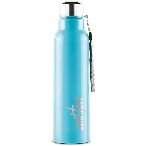 Milton Steel Fit 900 Insulated Stainless Steel Water Bottle, 1 Piece, 630 ml, Light Blue | Easy Grip | Leak Proof | Hot or Cold | School | Office | Gym | Hiking | Treking | Travel Bottle