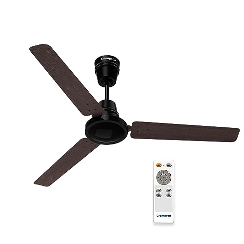 Crompton Energion HS Wood 1200mm (48 inch) High Speed 5S Energy Efficient BLDC Ceiling Fan (Dark Walnut)