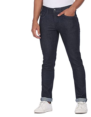 U.S. Polo Assn. Men's Slim Casual Mid Rise Pants (UDJENO0660_Blue_34)