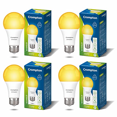 Crompton Dyna Ray 12W Round E27 LED Warm White Pack of 4