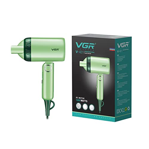 VGR V-421 Professional Foldable Hair Dryer 1200W DC Motor 2 Speed Settings comes with Styling Concentrator