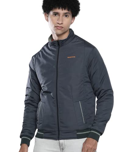 The Indian Garage Co Adult Men’s Slim Fit Jacket (0222-JKTRVR22-02_Blue L)