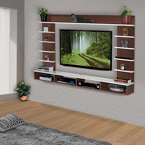 DELITE KOM Flex Engineered Wood TV Entertainment Unit (Finish Color – Acacia Dark_White