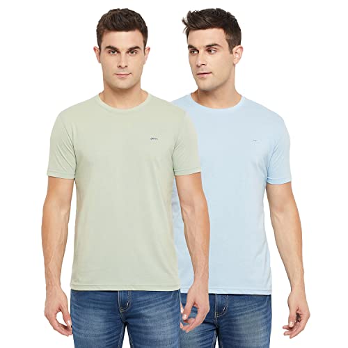 Orewa by OKANE Men’s Solid Round Neck Cotton T-Shirt (Pack of 2)