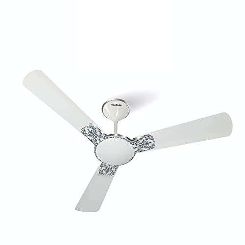 Havells Enticer Art Energy Saving 1200 mm Premium Designer Fan for Home| 100% Copper Winding Motor| High Power in Low Voltage Motor| Suitable for Living & Bedroom| Dust Resistant Coating (White)