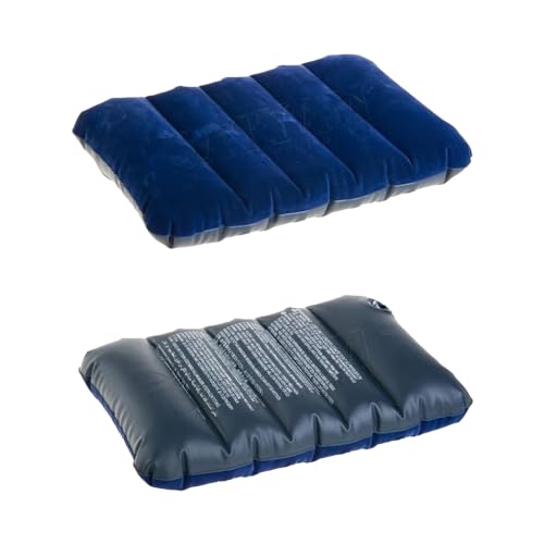 SATYAM ENTERPRISE Inflatable Air Pillow (Pack of 2) Cushion Velvet Neck Pillow for Travel in Train Bus and Flights for Sleeping