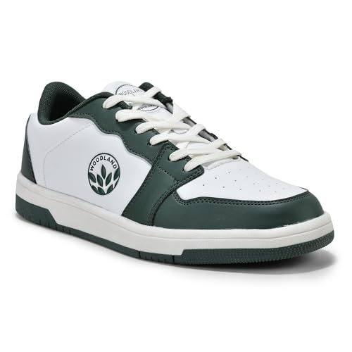 Woodland Men’s White/Green PU Casual Shoes-10 UK (44EURO) (OSNK 4987023)