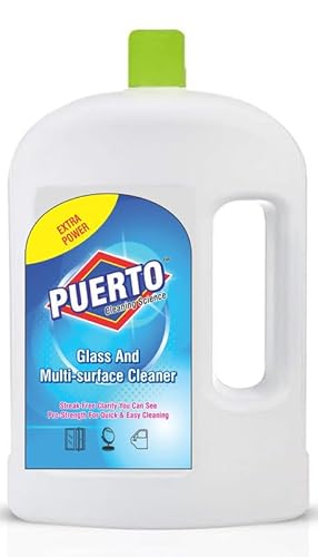Puerto 1 Ltr (Pack of 3) Glass and Surface Cleaner Liquid Spray Refill