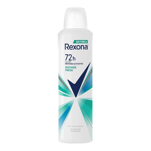 Rexona Shower Fresh Advanced Protection Anti-Perspirant Deodorant for Women | 72H* Odour Protection | 0%* Alcohol | Dry Shield Technology & Invigorating Scent | 200ml
