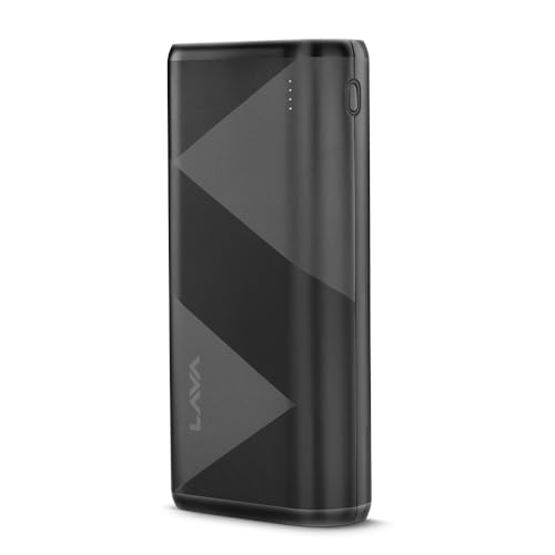 Newly Launched Lava POWERMAX [20000mAh] 22.5W Premium Fast Charging Power Bank with Triple Charging Ports, Superior Graphic Design, Strong Polycarbonate Body & BIS Certified, Made in India (Black)
