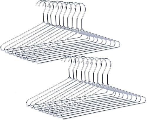Ultra Strong & Durable (Pack of 12) Stainless Steel Hanger for Clothes Hanging