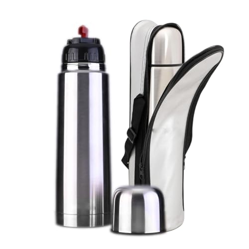 Shuvastu Hot and Cold Tea Coffee Flask with Drinking Glass 1000 ml Thermosteel Bottle