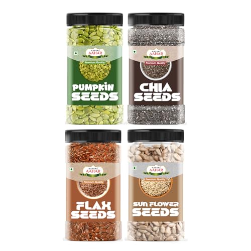 Organic Pumpkin Seeds + Chia Seeds + Flax Seeds + Sunflower