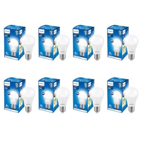 Philips Ace Saver Base E27 9-Watt LED Lamp (Pack of 8,