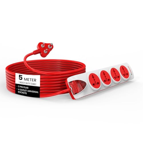 Goldmedal Plugged-in 4×1 Extension Cord – White (Pack of