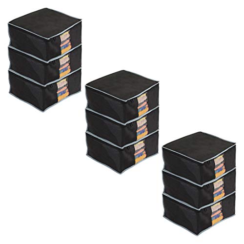 Prettykrafts Set of 9 Non Woven Foldable Saree Cover/Cloth