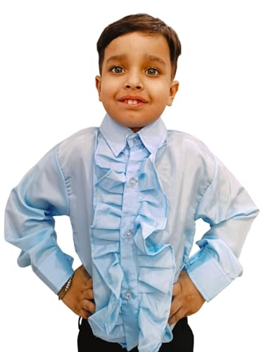 BookMyCostume Blue Frills Shirt Kids Fancy Dress Costume