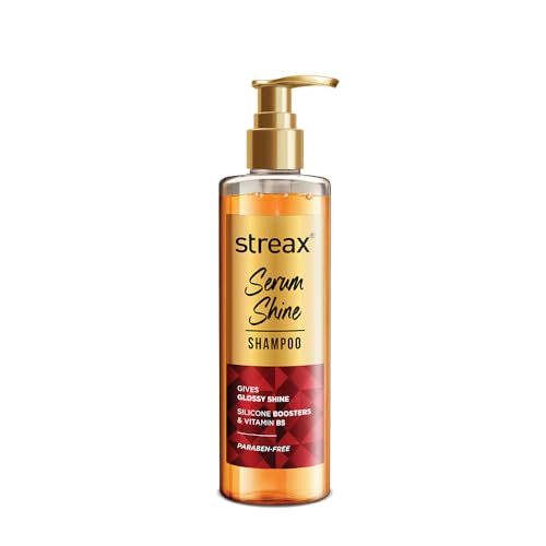 Streax Serum Shine Shampoo, 240ml |for Frizzy and Dry Hair
