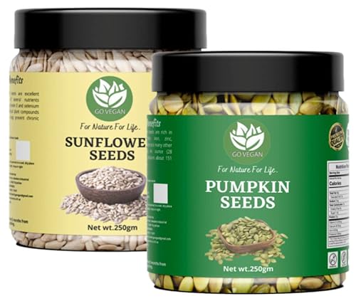 GO VEGAN Raw Pumpkin, Sunflower Seeds for Eating Protein