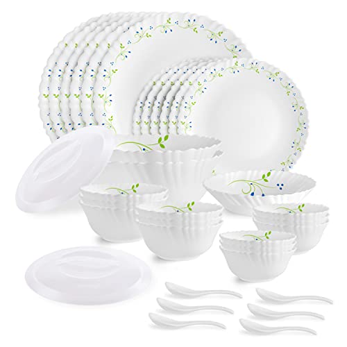 Cello Opalware Dazzle Series Tropical Lagoon Dinner Set, 35