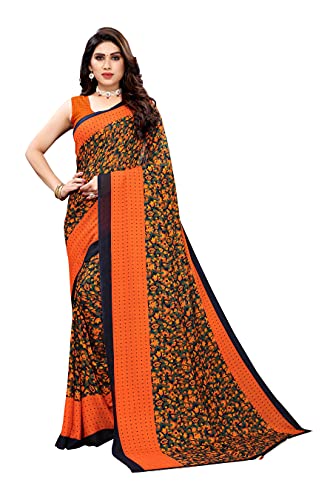 Yashika Women's Jacquard Georgette Standard Length Saree