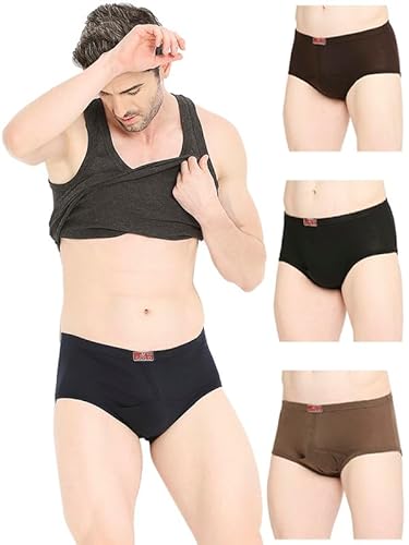 VIP Men’s Cotton Solid (Pack of 4) (Brief_Assorted