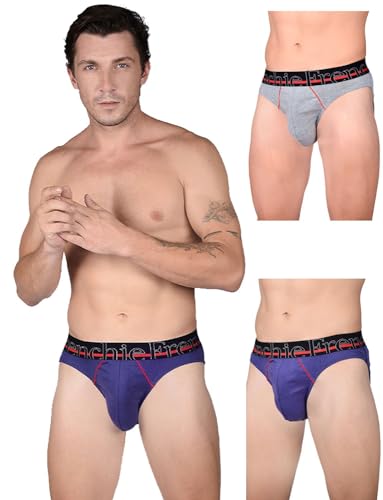 VIP Men's Cotton Solid (Pack of 3) (Brief_Assorted