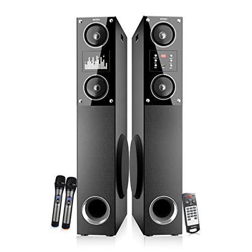 Intex Mm USB Speaker Tw 16000 Fmub(Dual), Black