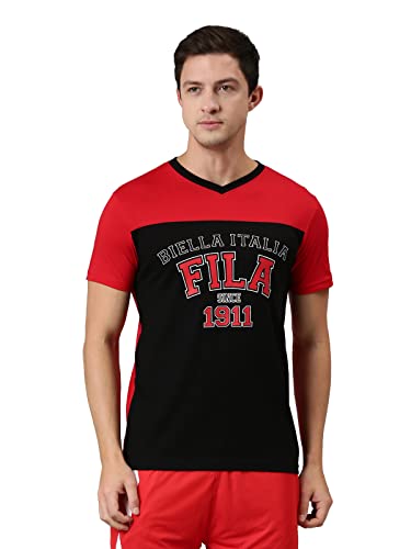 Fila Men's Straight T-Shirt (12012155_C.RED M)