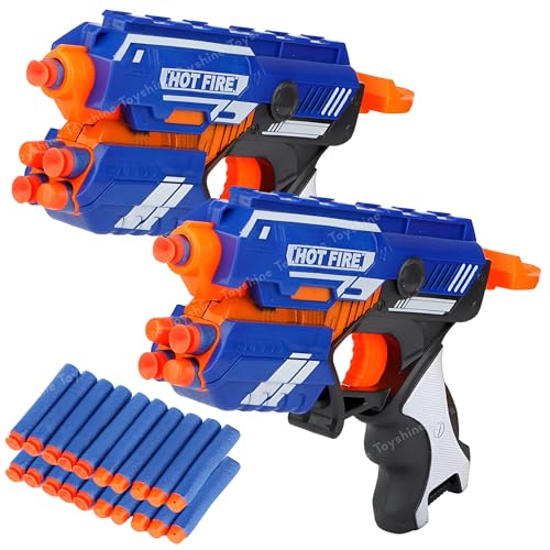 Toyshine Pack of 2 Foam Blaster Gun Toy, Safe and Long