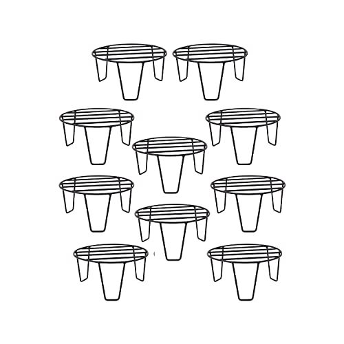 NAYRA Black Color Strong Legs Metal Round stands For Plant