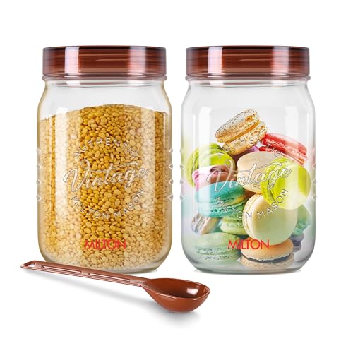 MILTON Vintage Airtight Containers with Spoons for Kitchen