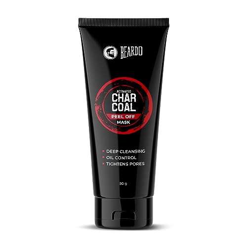 Beardo Activated Charcoal Peel Off Mask for Men, 50g |