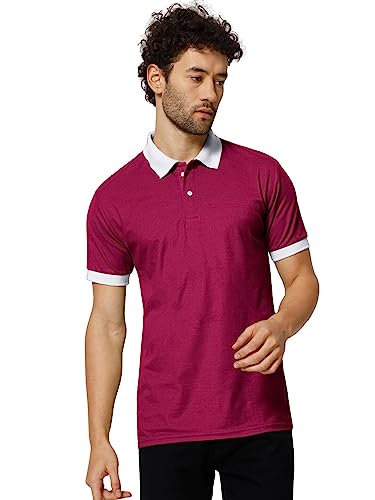 SWADESI STUFF Solid Color Regular Fit Polo T-Shirt for Men