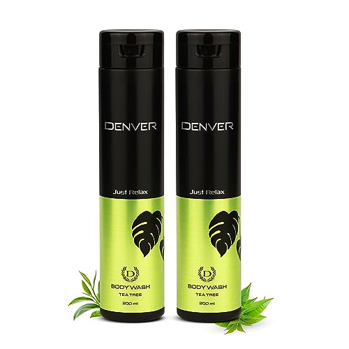 DENVER Just Relax Tea Tree Body Wash – 200ML Each (Pack of