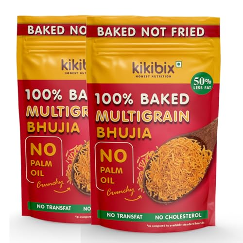 Kikibix 100% Baked Multigrain Bhujia Namkeen, Healthy