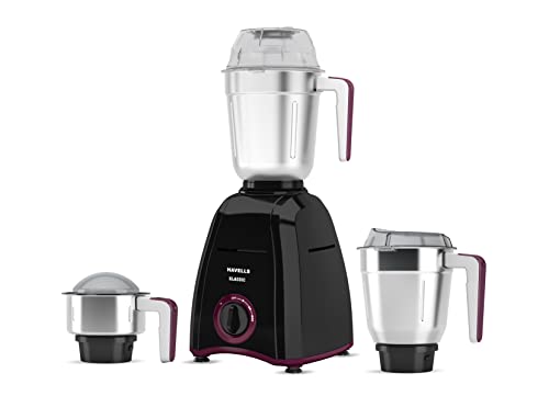 Havells Klassic 3 Jar 800 Watt Mixer Grinder with 3 Wider