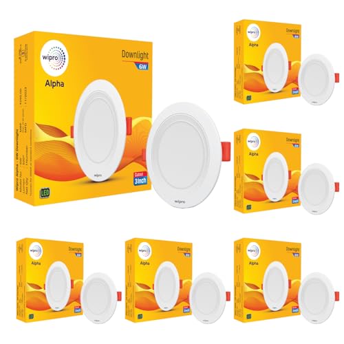 wipro 6W Alpha Downlight for Junction Box | Red |3 inch