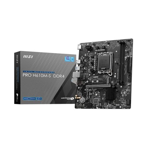 MSI PRO H610M-S DDR4 Motherboard, Micro-ATX – Support