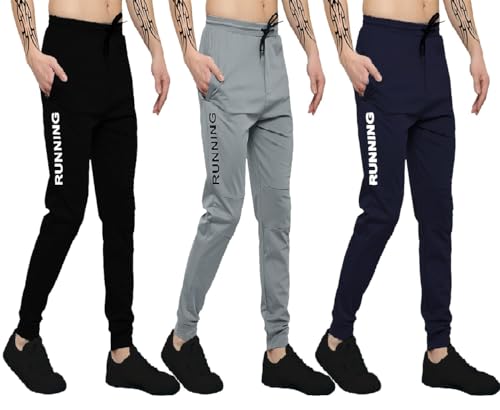 LookMark Men’s Lycra Blend Stretchable Track Pant with 2