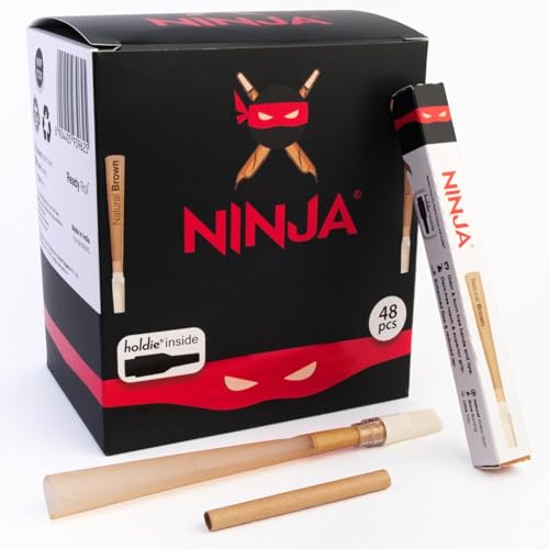 NINJA Pre Rolled Cones (Brown) with Holdie inside