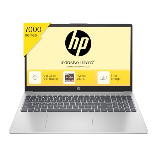 HP 15, AMD Ryzen 3 7320U Laptop (8GB LPDDR5, 512GB SSD)
