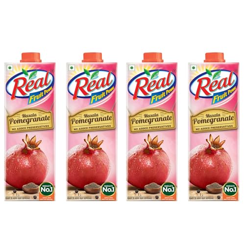 DABUR Real Masala Pomegranate Fruit Juice-1L (Pack of 4)|
